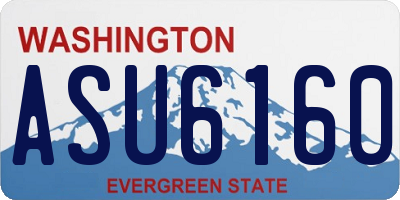 WA license plate ASU6160