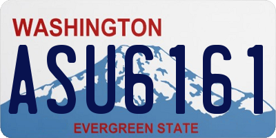WA license plate ASU6161