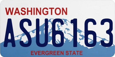 WA license plate ASU6163