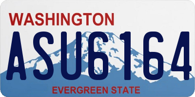 WA license plate ASU6164
