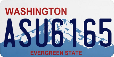 WA license plate ASU6165