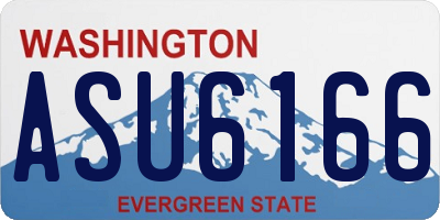 WA license plate ASU6166