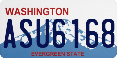 WA license plate ASU6168