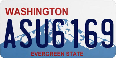 WA license plate ASU6169
