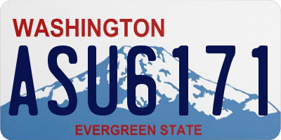 WA license plate ASU6171