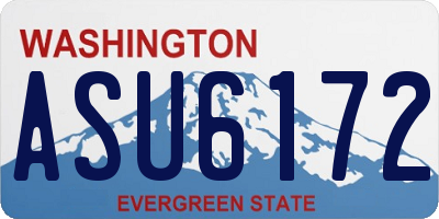 WA license plate ASU6172