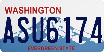 WA license plate ASU6174