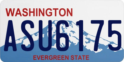 WA license plate ASU6175