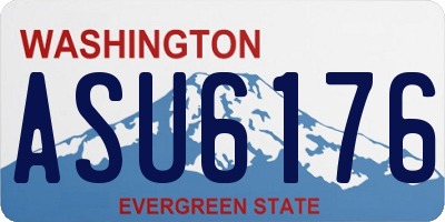 WA license plate ASU6176