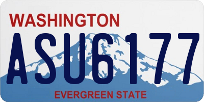 WA license plate ASU6177