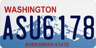 WA license plate ASU6178