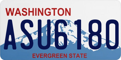 WA license plate ASU6180