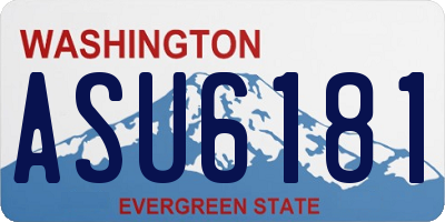 WA license plate ASU6181