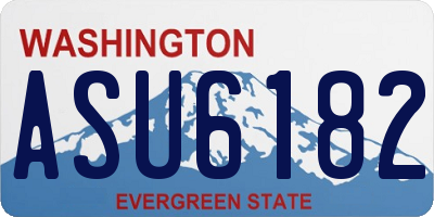 WA license plate ASU6182