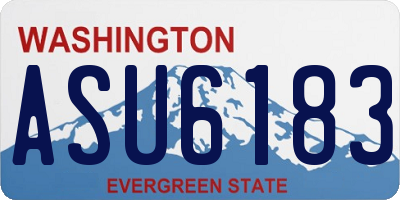 WA license plate ASU6183