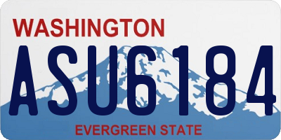 WA license plate ASU6184