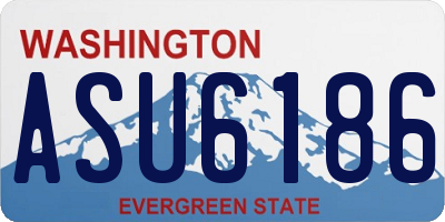 WA license plate ASU6186