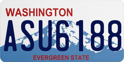 WA license plate ASU6188