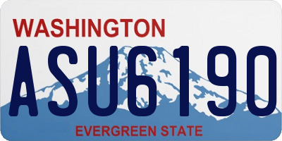 WA license plate ASU6190