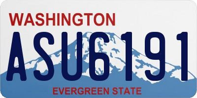WA license plate ASU6191