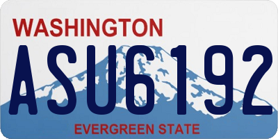 WA license plate ASU6192