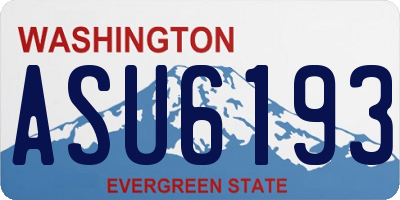 WA license plate ASU6193