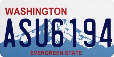 WA license plate ASU6194