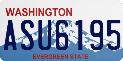 WA license plate ASU6195