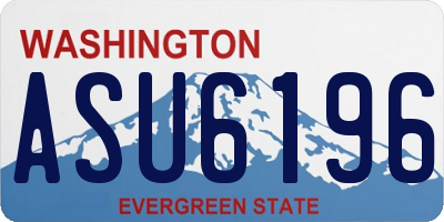 WA license plate ASU6196