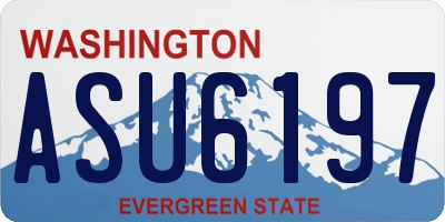 WA license plate ASU6197