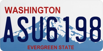 WA license plate ASU6198