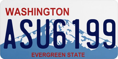 WA license plate ASU6199