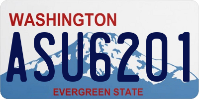 WA license plate ASU6201
