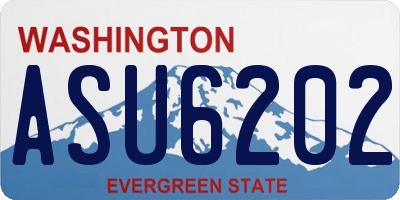 WA license plate ASU6202