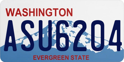 WA license plate ASU6204