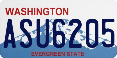 WA license plate ASU6205