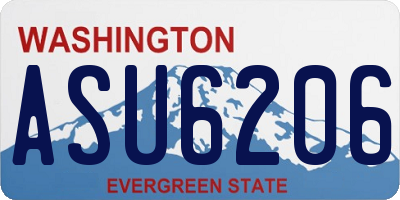 WA license plate ASU6206