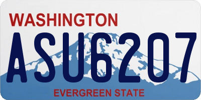 WA license plate ASU6207