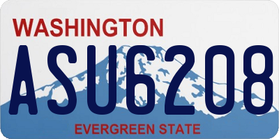 WA license plate ASU6208