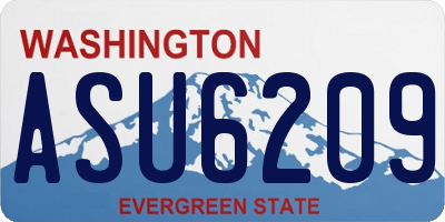 WA license plate ASU6209