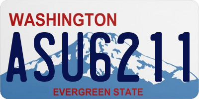 WA license plate ASU6211