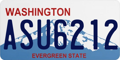 WA license plate ASU6212