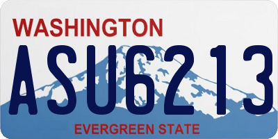 WA license plate ASU6213