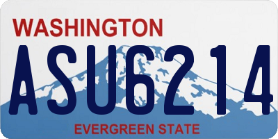 WA license plate ASU6214