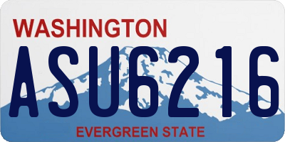 WA license plate ASU6216