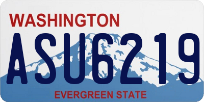 WA license plate ASU6219