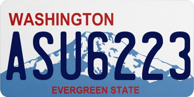 WA license plate ASU6223
