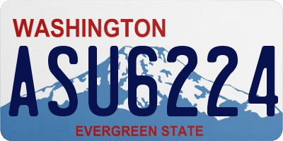 WA license plate ASU6224