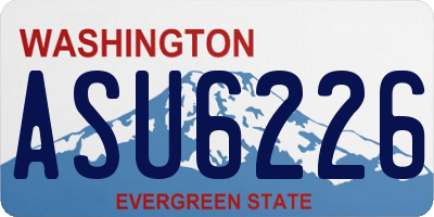 WA license plate ASU6226