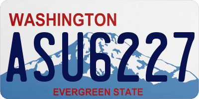 WA license plate ASU6227